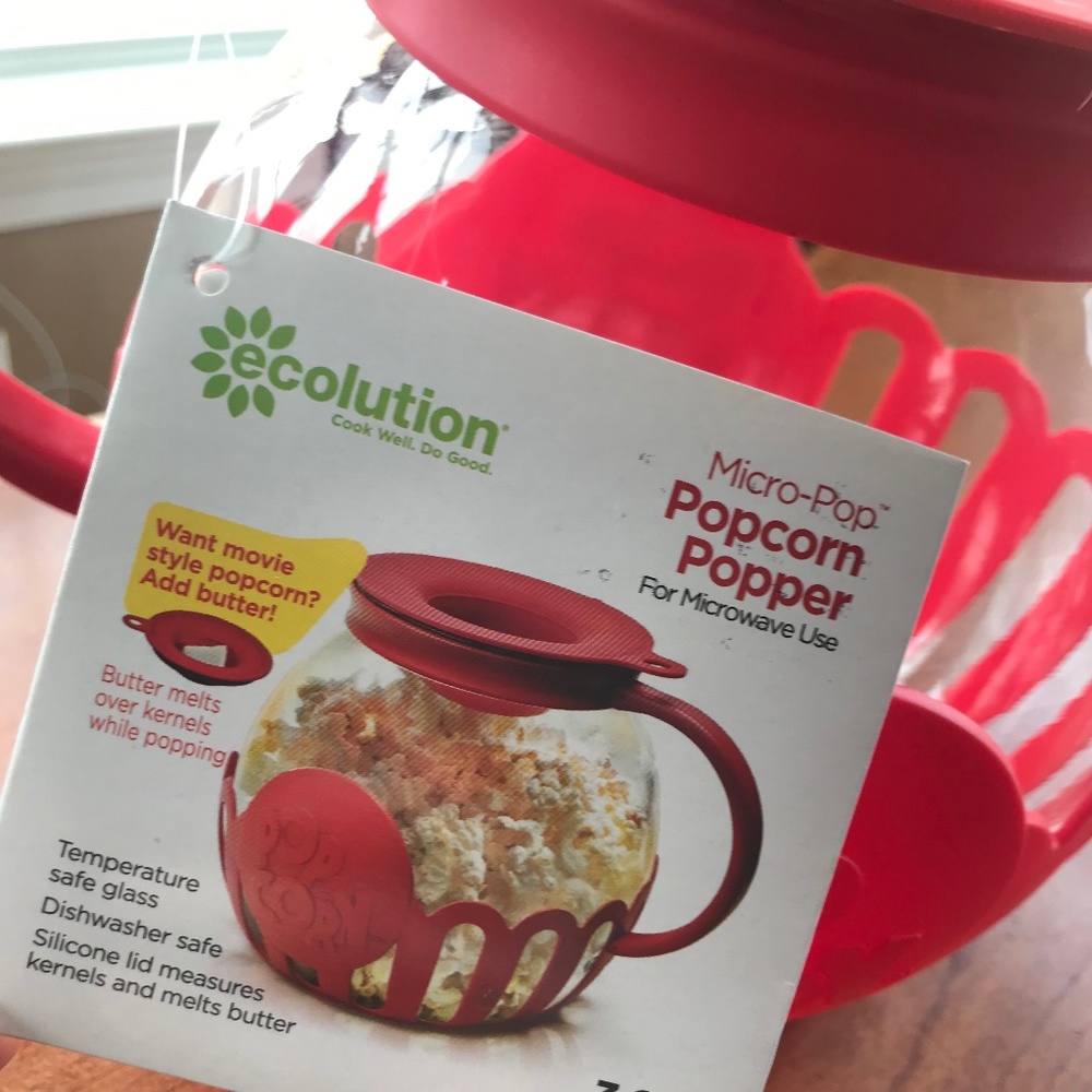 Ecolution Popcorn Popper Red 3 Quart